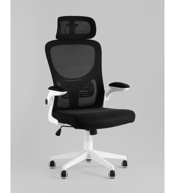 Кресло офисное TopChairs Airone белый с черной сеткой