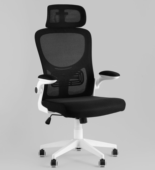 Кресло офисное TopChairs Airone белый с черной сеткой