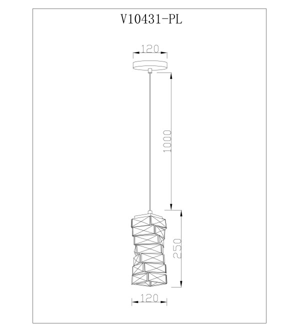 Светильник подвесной светодиодный Moderli V10431-PL Lazio