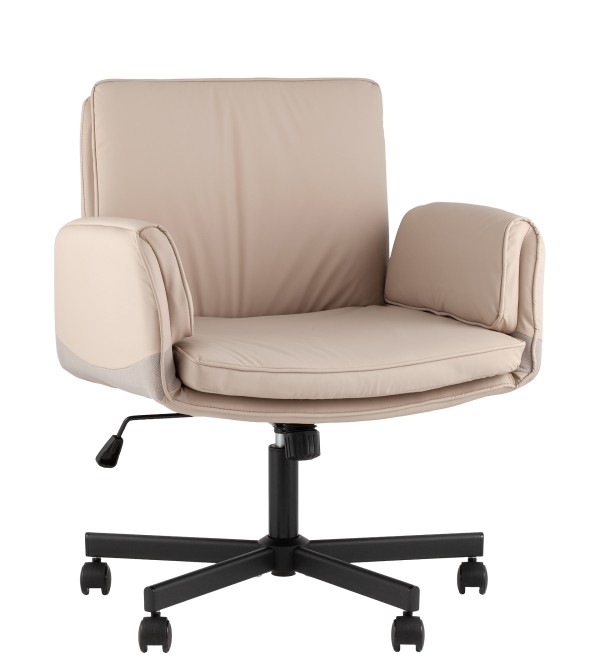Кресло офисное TopChairs Foldo с откидными подлокотниками бежевое
