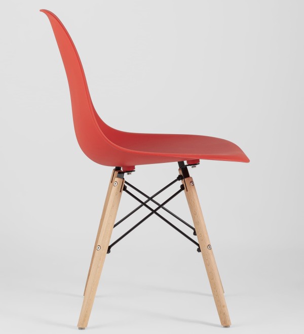 Стул Eames Style DSW красный x4 (разборный каркас)