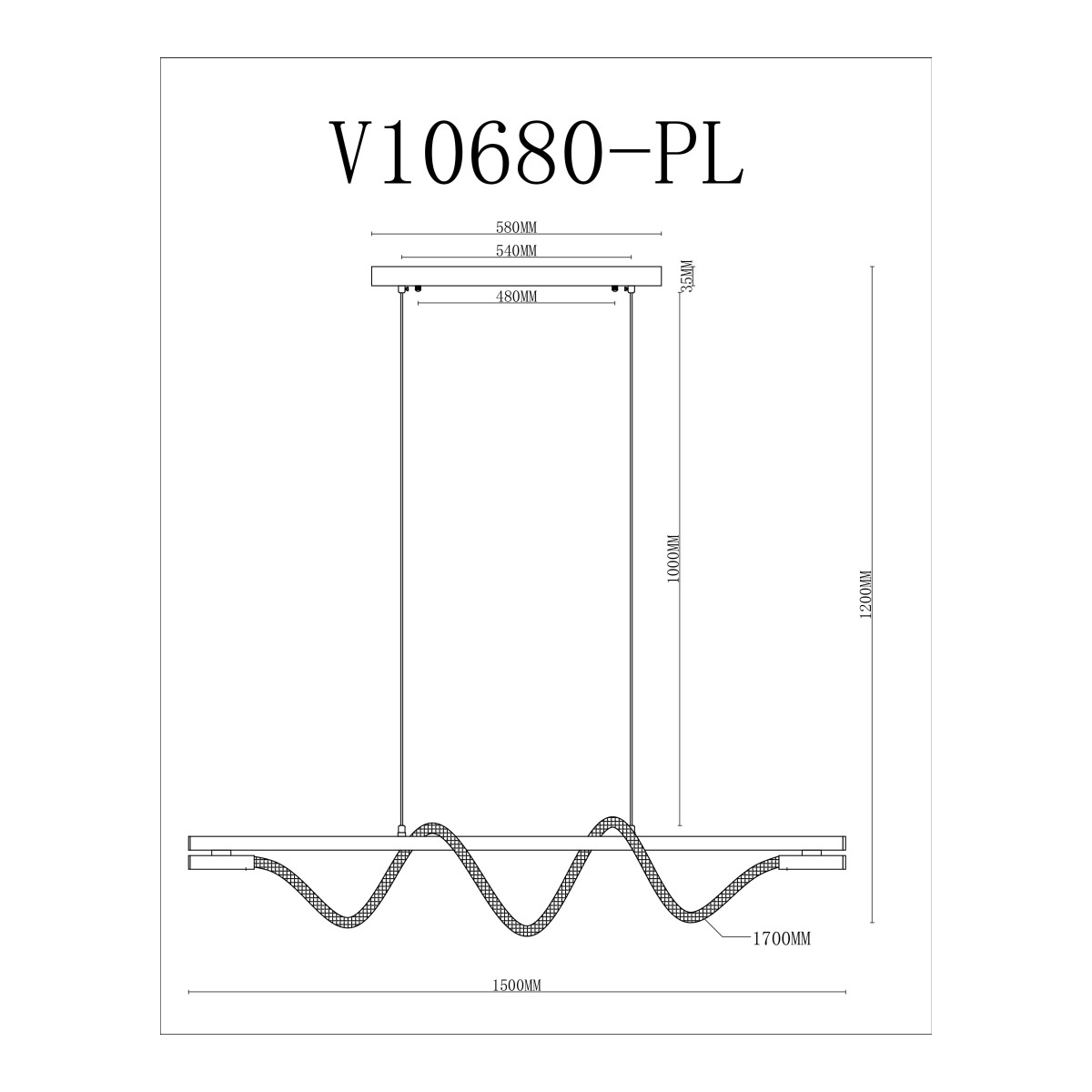 Светильник подвесной светодиодный Moderli V10680-PL True