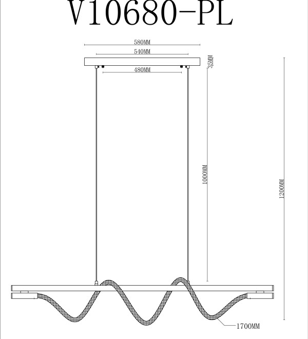 Светильник подвесной светодиодный Moderli V10680-PL True