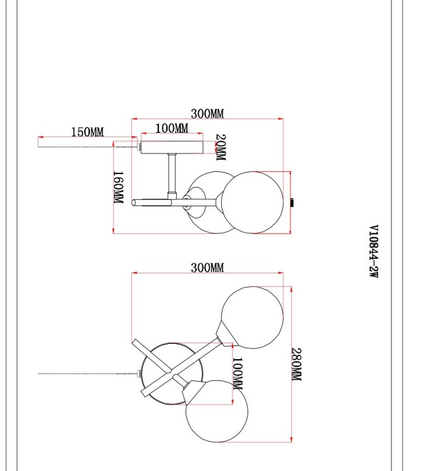 Бра Moderli V10844-2W Molecule