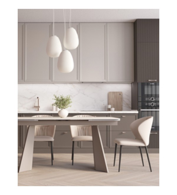 Стол обеденный Eliora 160-240*90 см серая керамика