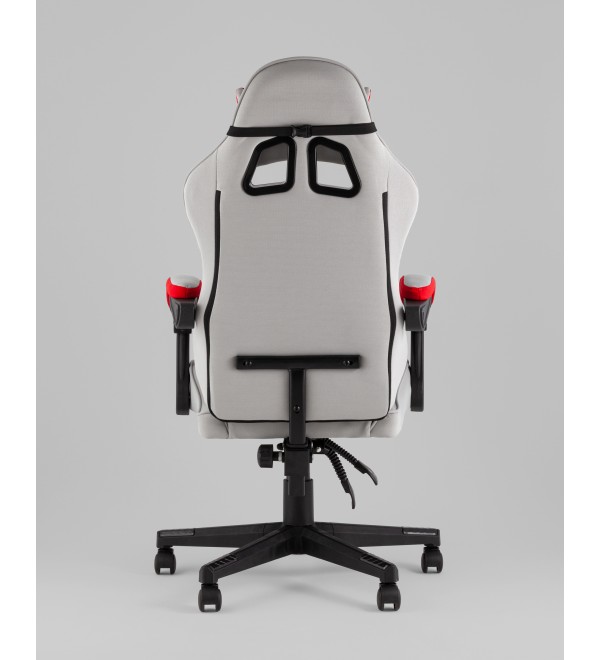 Кресло спортивное TopChairs Phantom ткань серо-красный