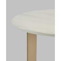 Журнальный столик Кассия 60*60 см светлая керамика