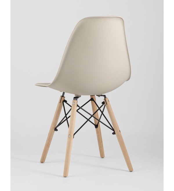 Стул Eames Style DSW бежевый (разборный каркас)