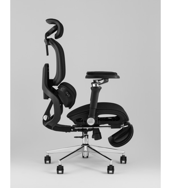 Кресло офисное TopChairs Prodigy с оттоманкой черный