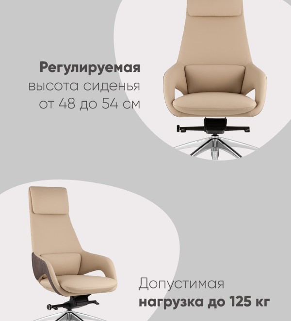 Кресло руководителя TopChairs Reign бежевый