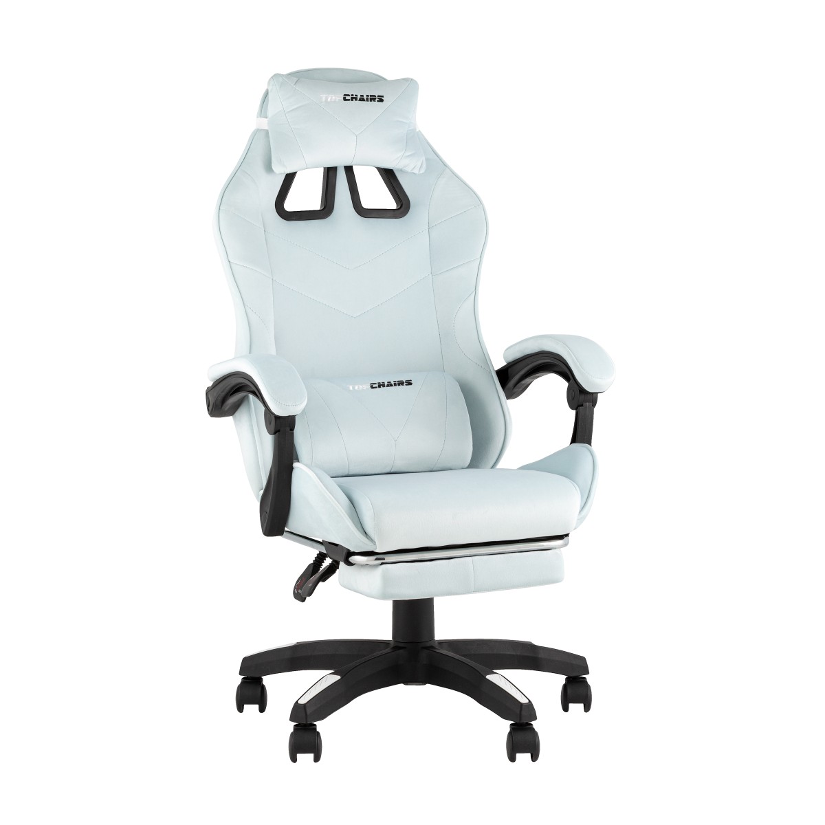 Кресло спортивное TopChairs MG-7019 велюр светло-голубой