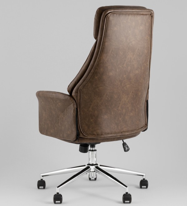 Кресло офисное TopChairs Neoma коричневый экокожа