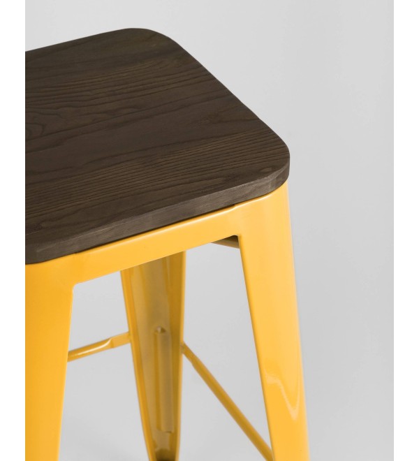 Стул барный TOLIX WOOD желтый