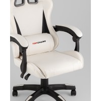 Кресло спортивное TopChairs Phantom бело-черный