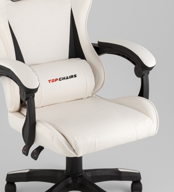 Кресло спортивное TopChairs Phantom бело-черный