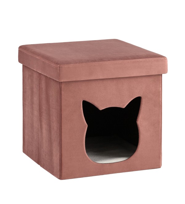 Пуф складной с ящиком Store Pet розовый