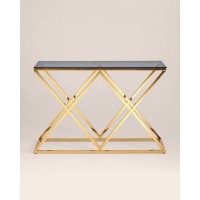 Консоль ИНСИГНИЯ 115*30 золото стекло smoke