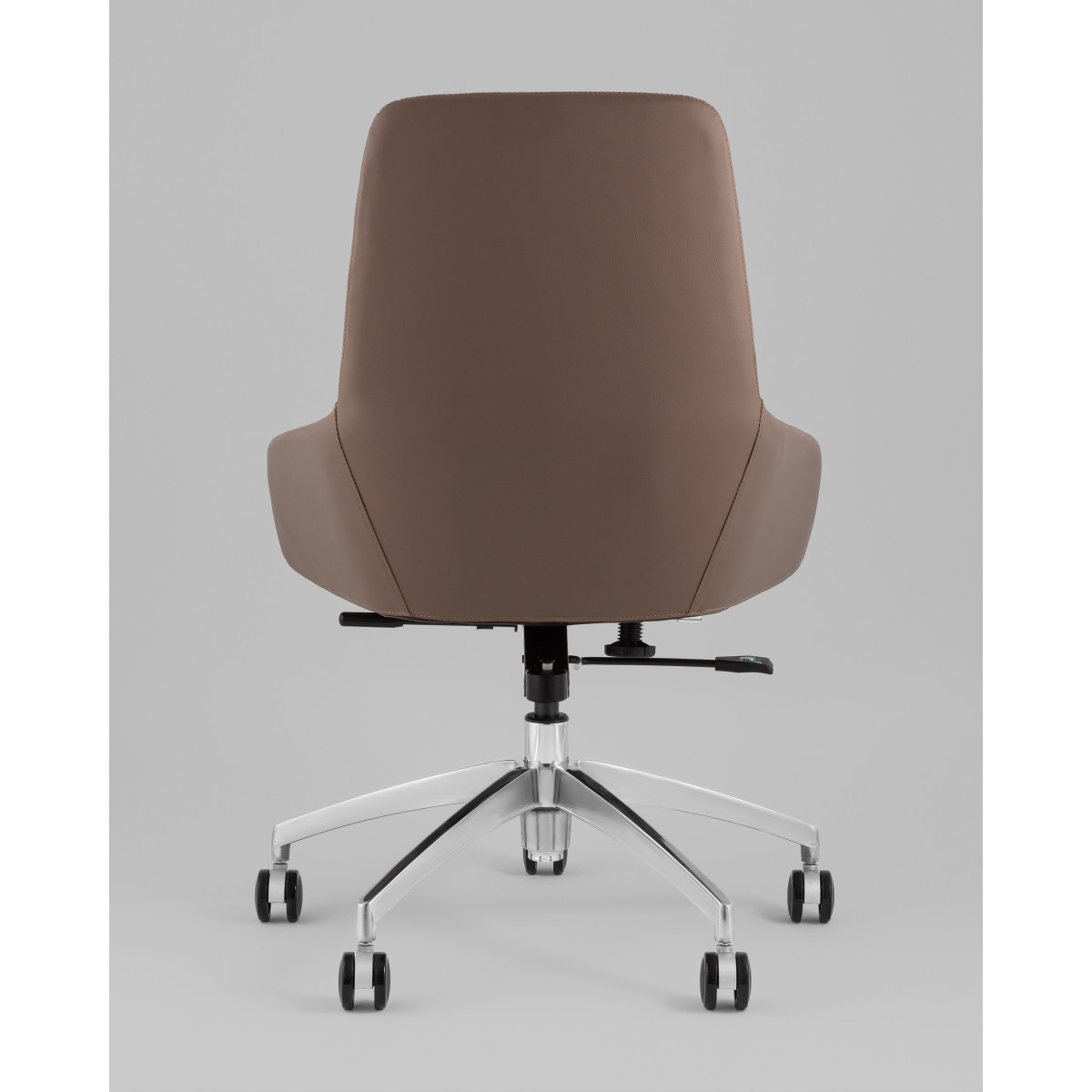 Кресло офисное TopChairs Soulo светло-серый, коричневый