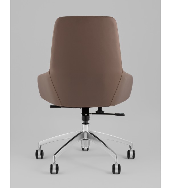 Кресло офисное TopChairs Soulo светло-серый, коричневый