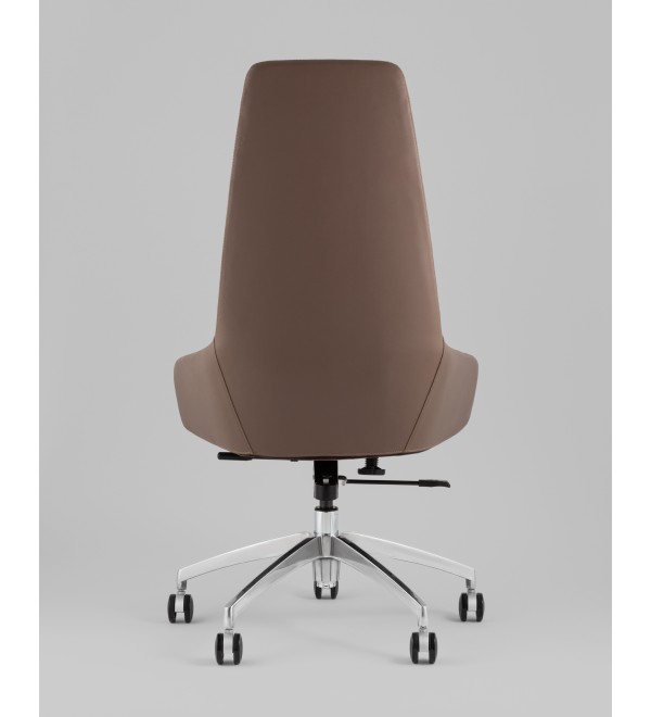 Кресло руководителя TopChairs Soulo светло-серый, коричневый