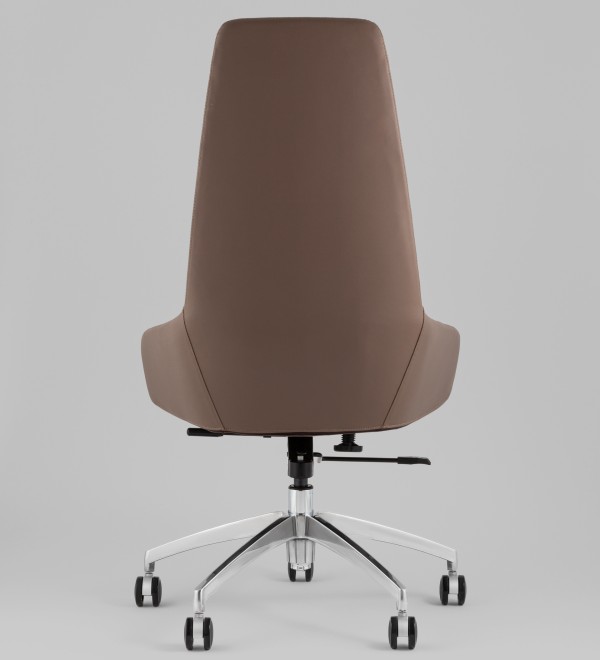 Кресло руководителя TopChairs Soulo светло-серый, коричневый