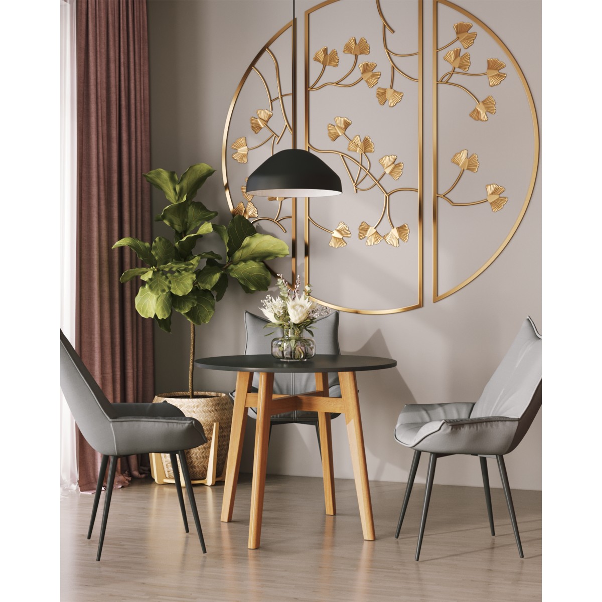 Стол обеденный Target Circle 90*90 черный