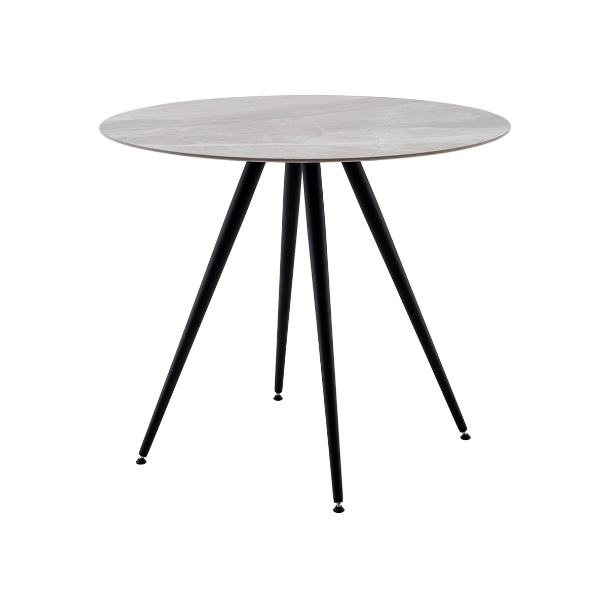 Стол Ники круглый столешница керамика Italian light grey 900