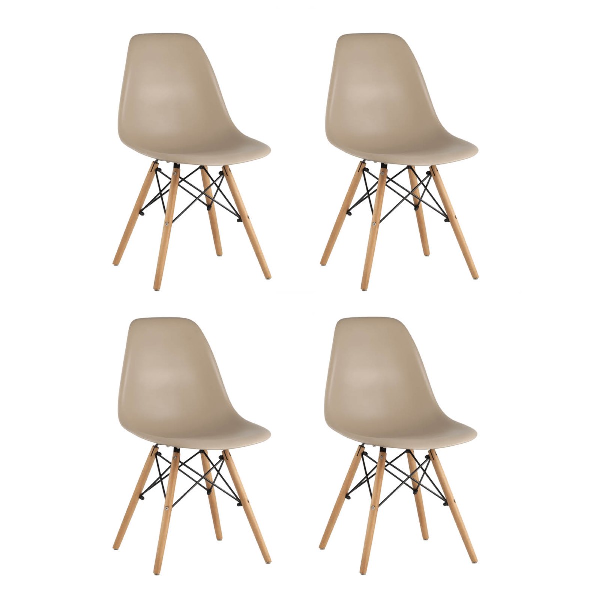 Стул Eames DSW бежевый x4