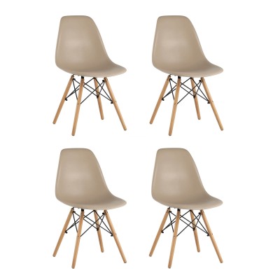 Стул Eames DSW бежевый x4
