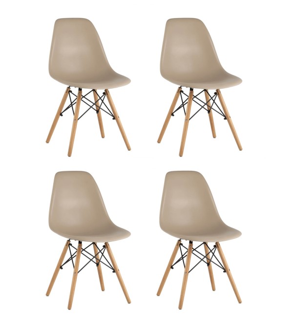 Стул Eames DSW бежевый x4