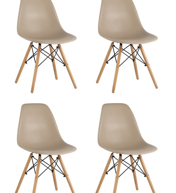 Стул Eames DSW бежевый x4