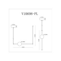 Светильник подвесной светодиодный Moderli V10698-PL Eclipse