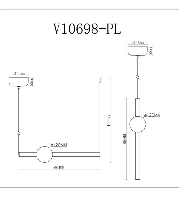 Светильник подвесной светодиодный Moderli V10698-PL Eclipse