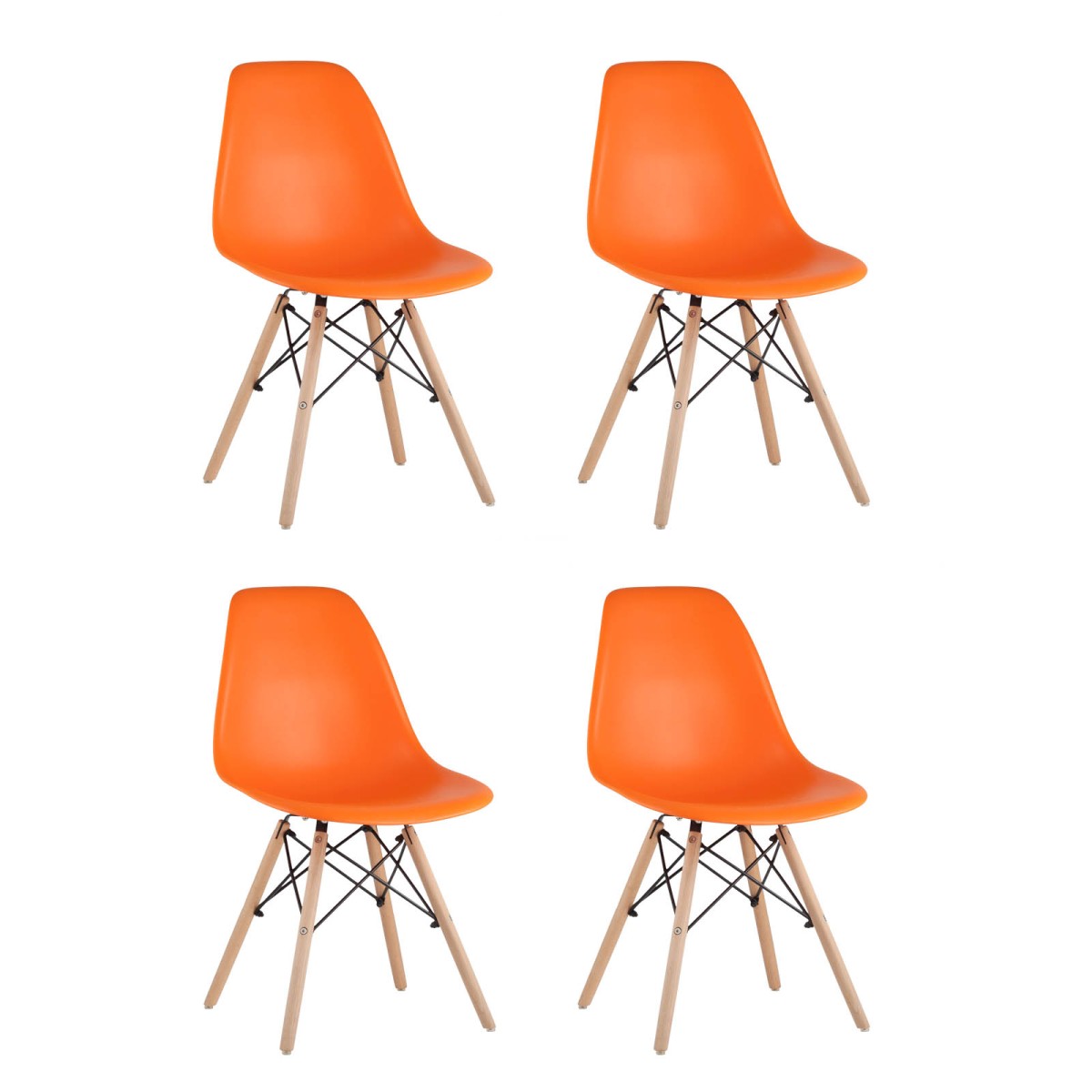 Стул Eames DSW оранжевый x4