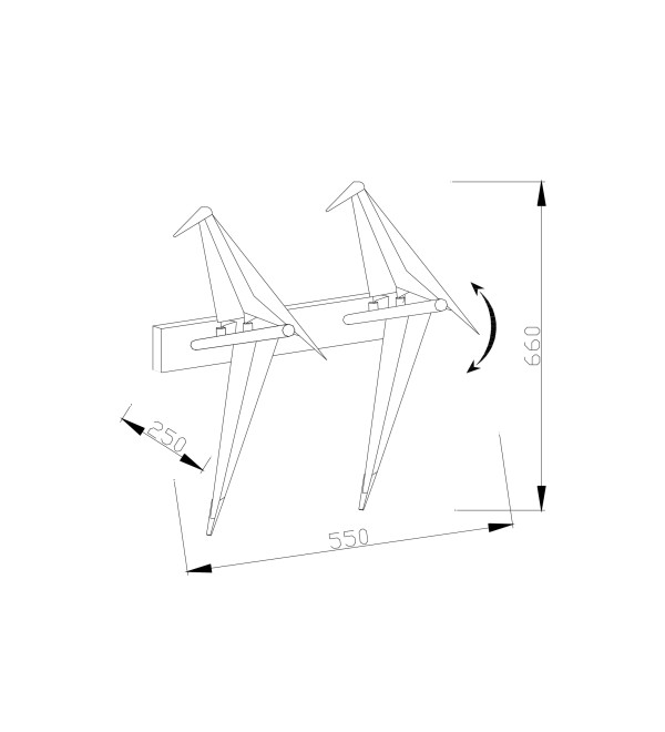Бра светодиодное Moderli V3076-2WL origami Birds 2*LED*6W