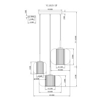 Светильник подвесной Moderli V11815-3P Ember