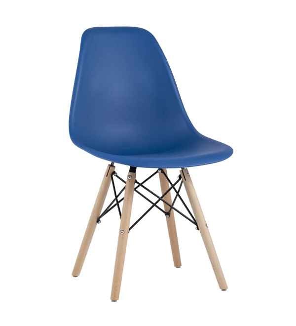 Стул Eames Style DSW синий (разборный каркас)
