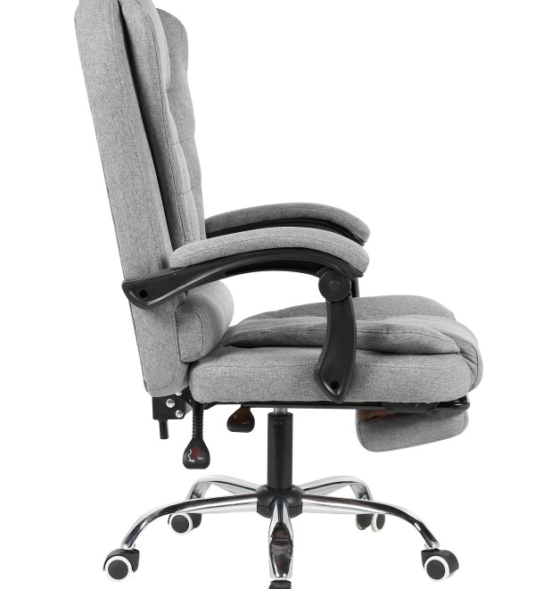 Кресло руководителя TopChairs President NEW серое в ткани