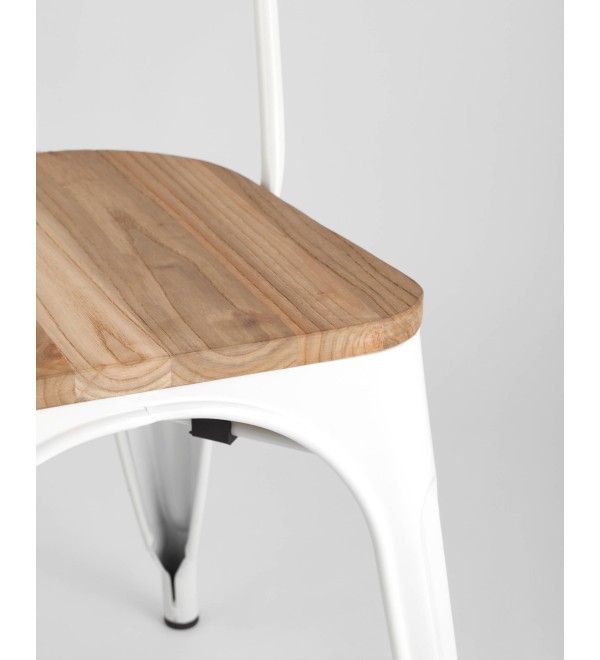 Стул TOLIX WOOD белый глянцевый