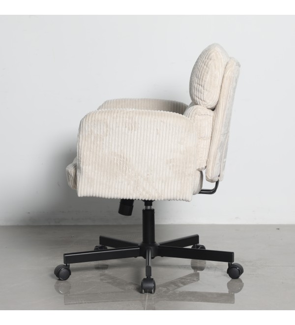 Кресло офисное TopChairs 6187 с откидными подлокотниками кремовый