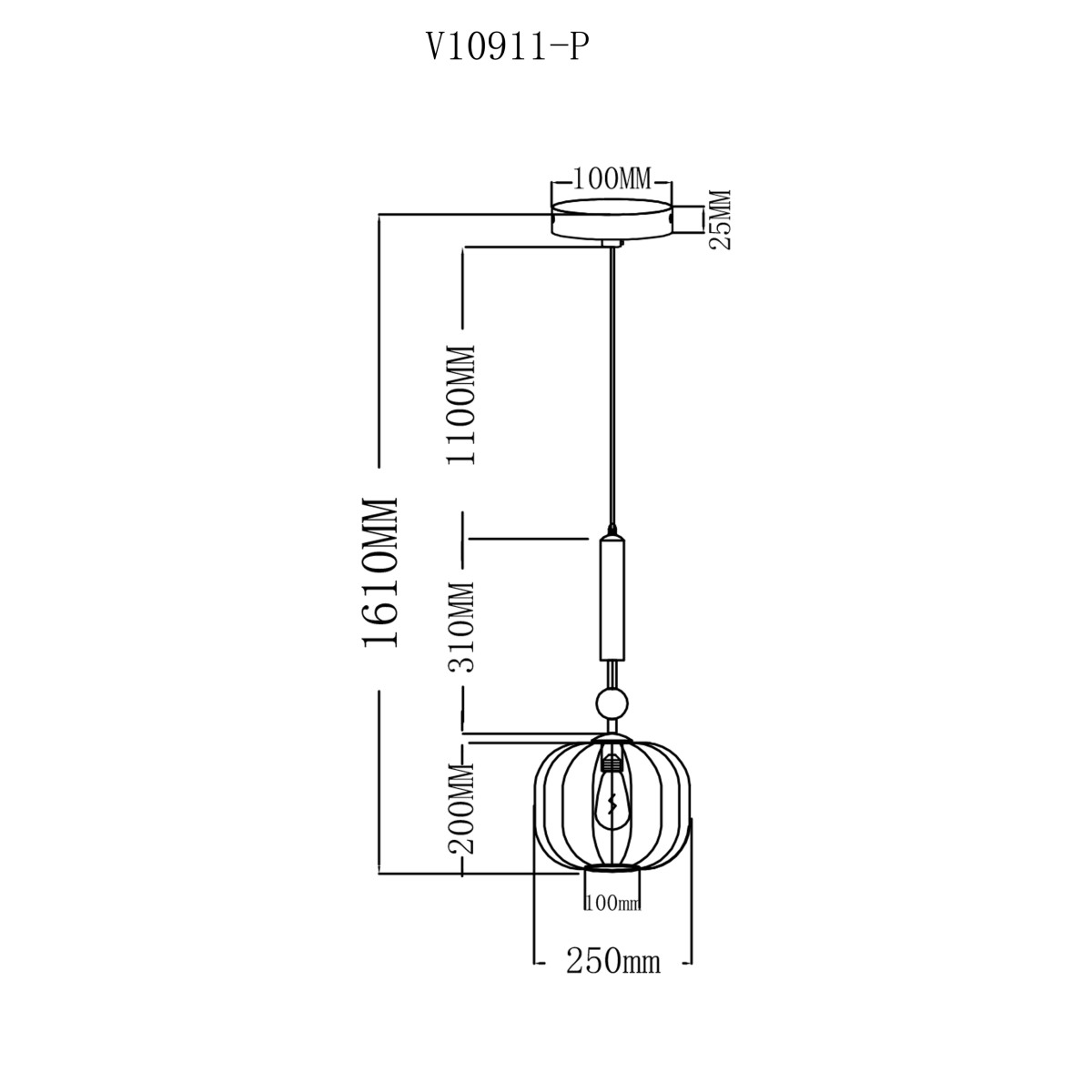 Светильник подвесной Moderli V10911-P Creamy