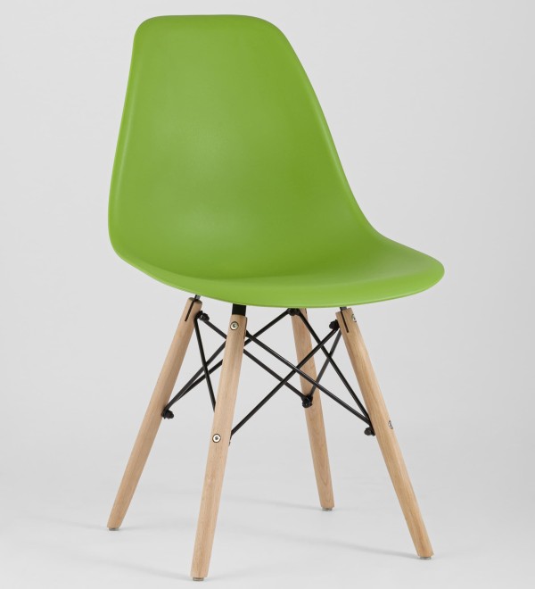 Стул Eames Style DSW зеленый (разборный каркас)