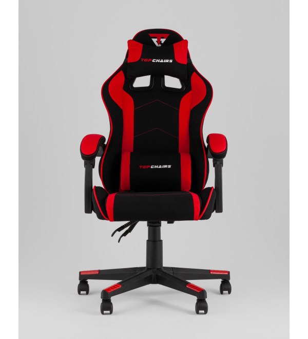 Кресло спортивное TopChairs Shadow ткань черно-красный
