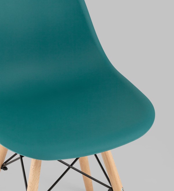 Стул Eames Style DSW темно-бирюзовый x4 (разборный каркас)