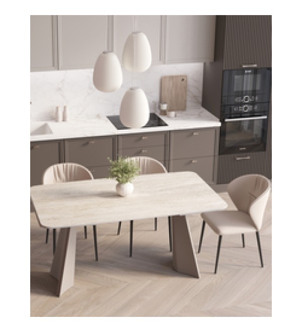 Стол обеденный Eliora 160-240*90 см серая керамика