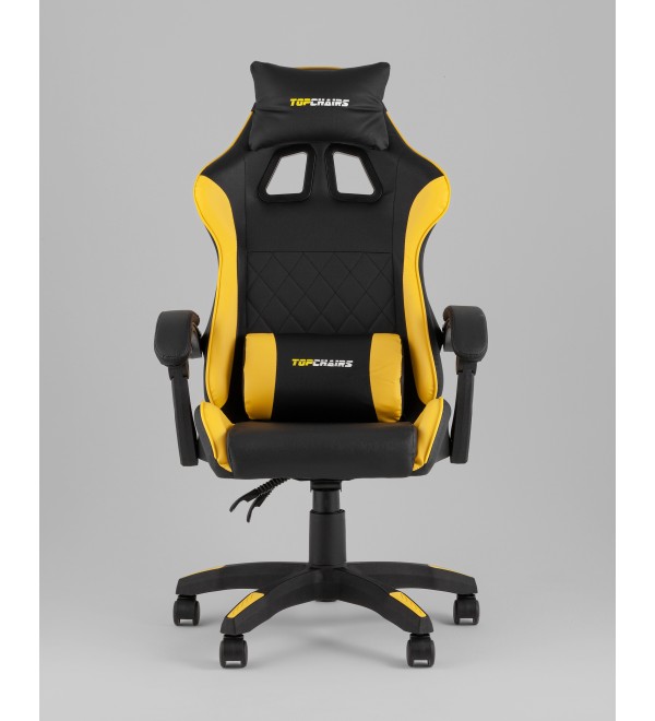 Кресло спортивное TopChairs MG-7043 черно-жёлтый