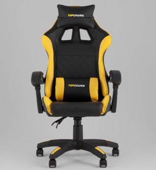 Кресло спортивное TopChairs MG-7043 черно-жёлтый