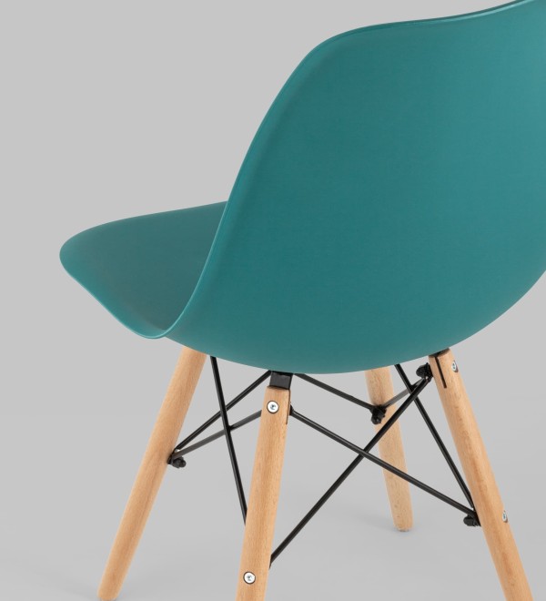 Стул Eames Style DSW темно-бирюзовый x4 (разборный каркас)