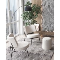Кресло District Lounge букле белый