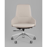 Кресло офисное TopChairs Soulo светло-серый, коричневый